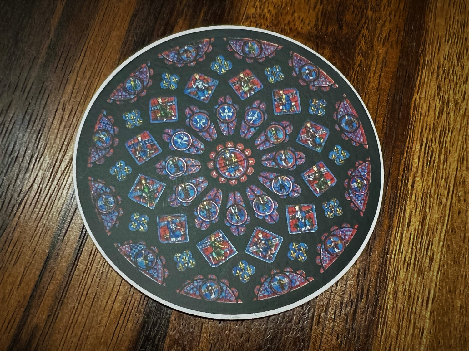 Stickers - Chartres Stained Glass Round Sticker