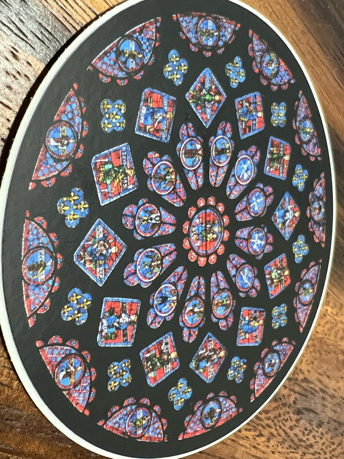 Stickers - Chartres Stained Glass Round Sticker