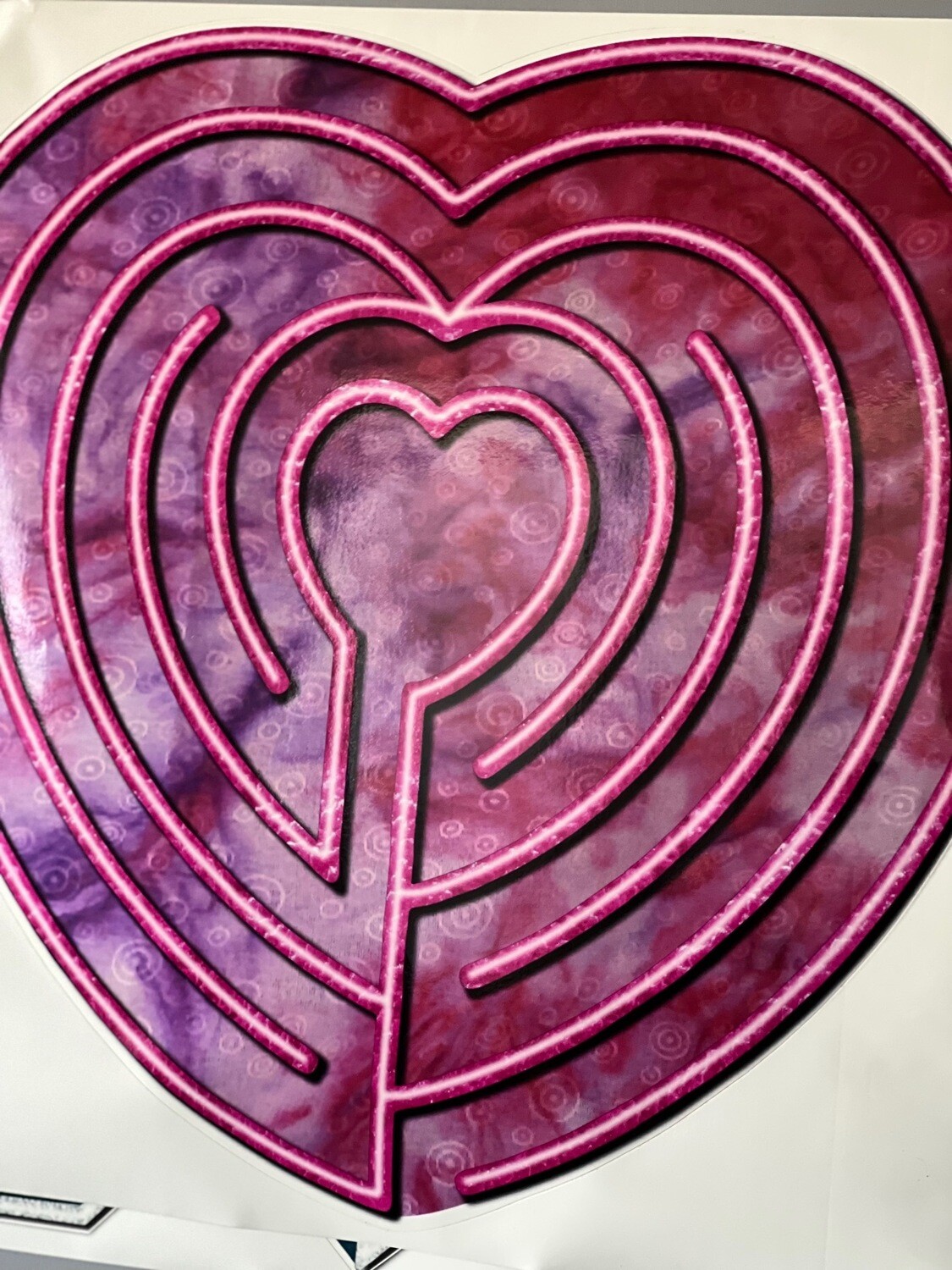 Finger Labyrinth Wall Sticker - Heart