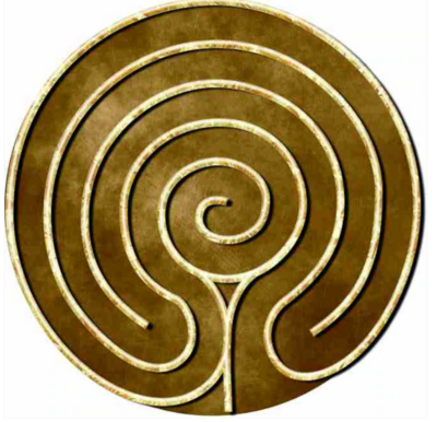 Finger Labyrinth Wall Sticker - Chakra Vyuha