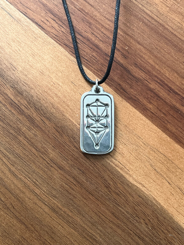 Necklace: Hand Poured Pewter Tree of Life Kabbalah