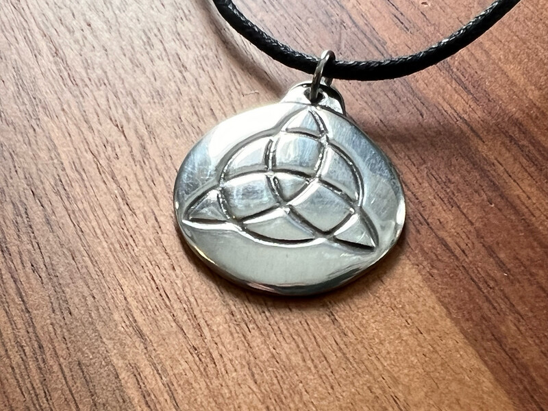 Necklace: Hand Poured Pewter Trinity Knot / Triquetra