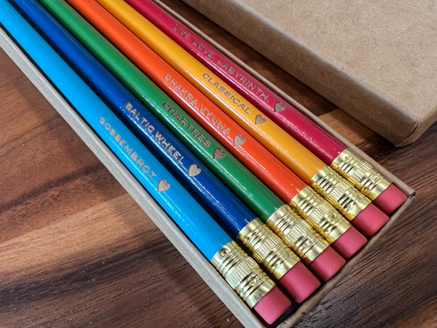 Pencil Gift Set: Rainbow Labyrinth Love