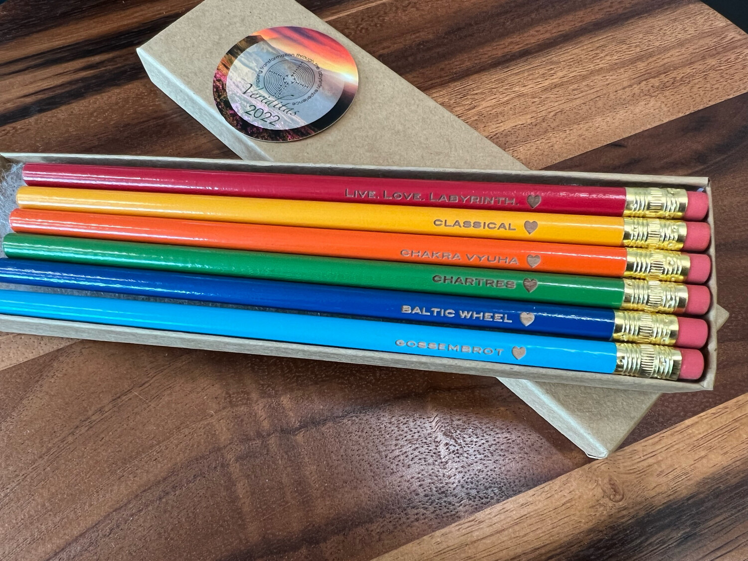 Pencil Gift Set: Rainbow Labyrinth Love