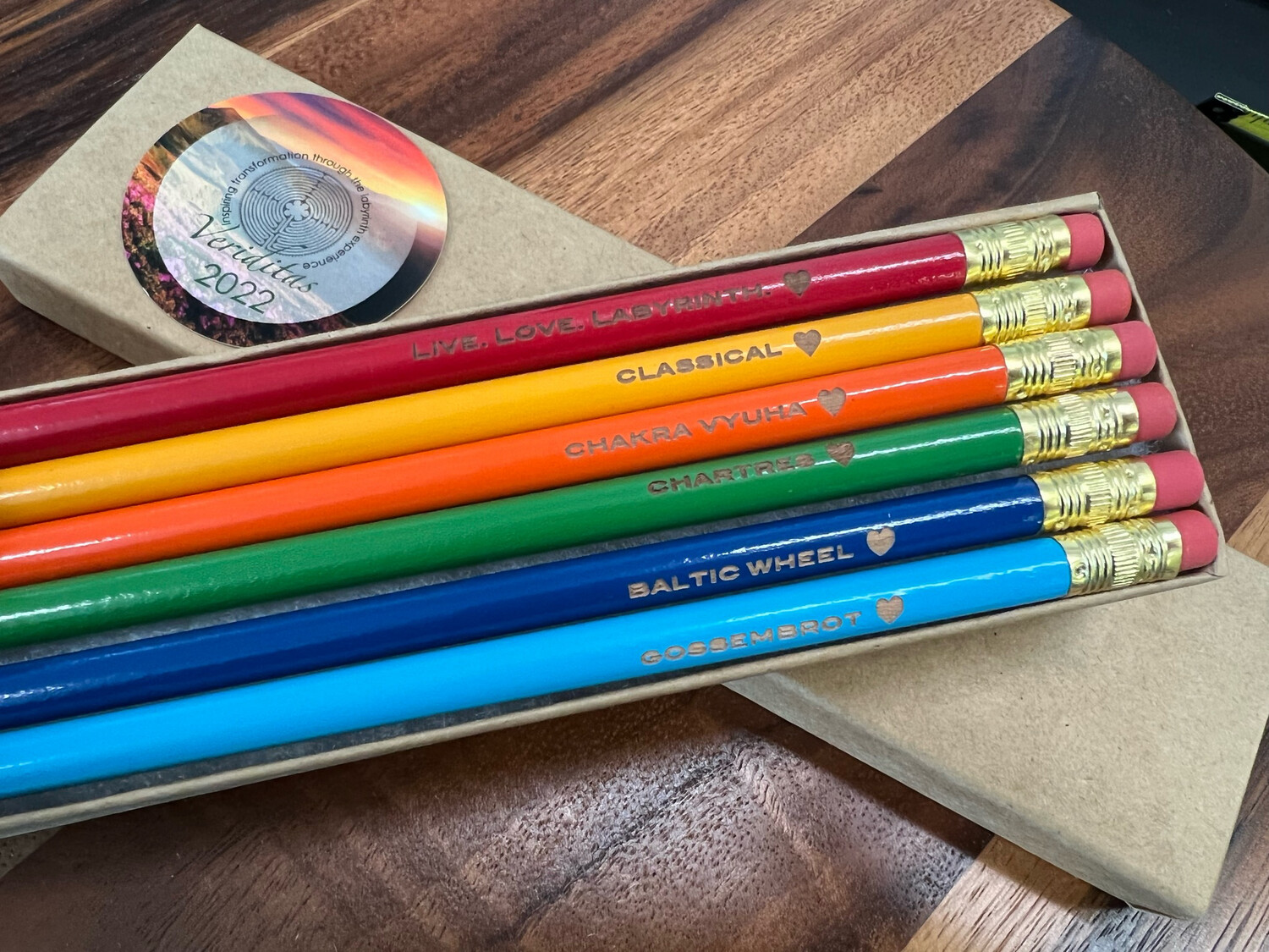Pencil Gift Set: Rainbow Labyrinth Love
