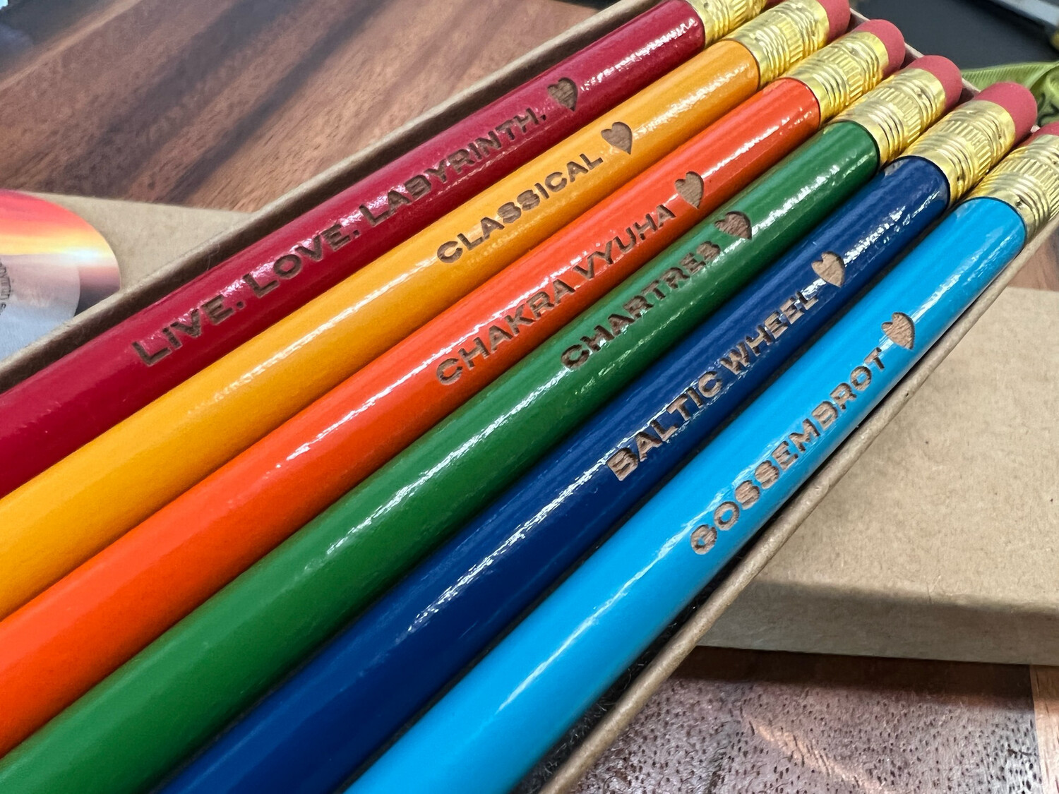 Pencil Gift Set: Rainbow Labyrinth Love