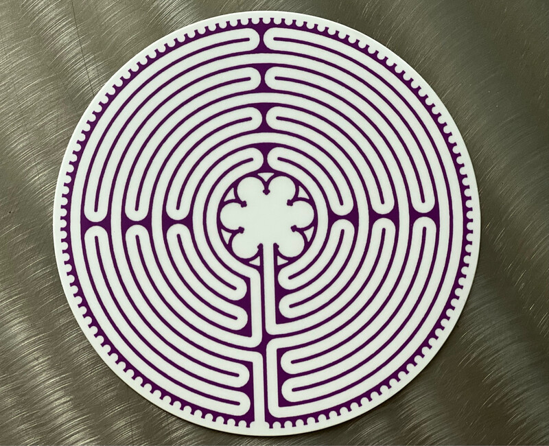 Sticker - Chartres Labyrinth (Purple - LARGE)