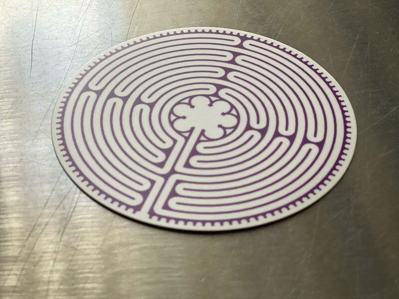 Sticker - Chartres Labyrinth (Purple - LARGE)