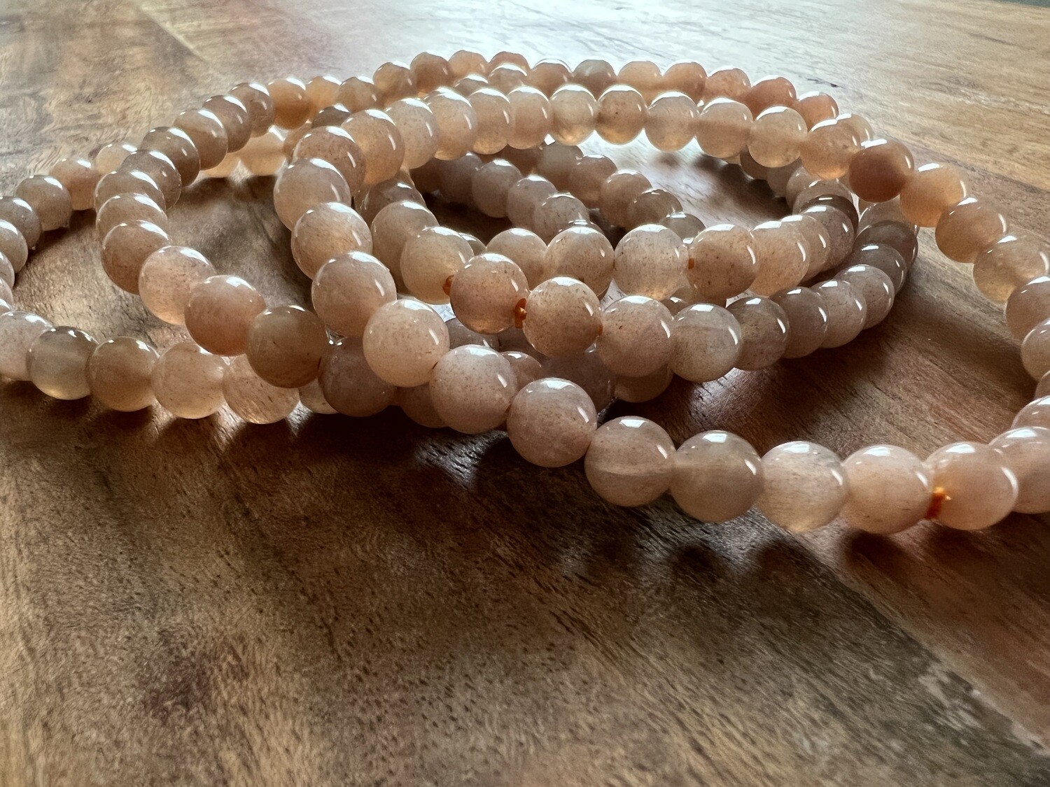 Stone Bracelet - Peach Moonstone