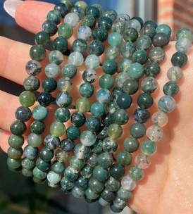 Stone Bracelet - Moss Agate