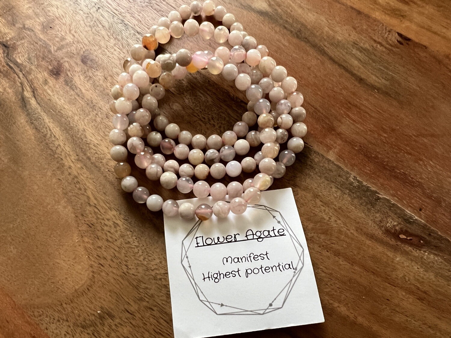 Stone Bracelet - Flower Agate