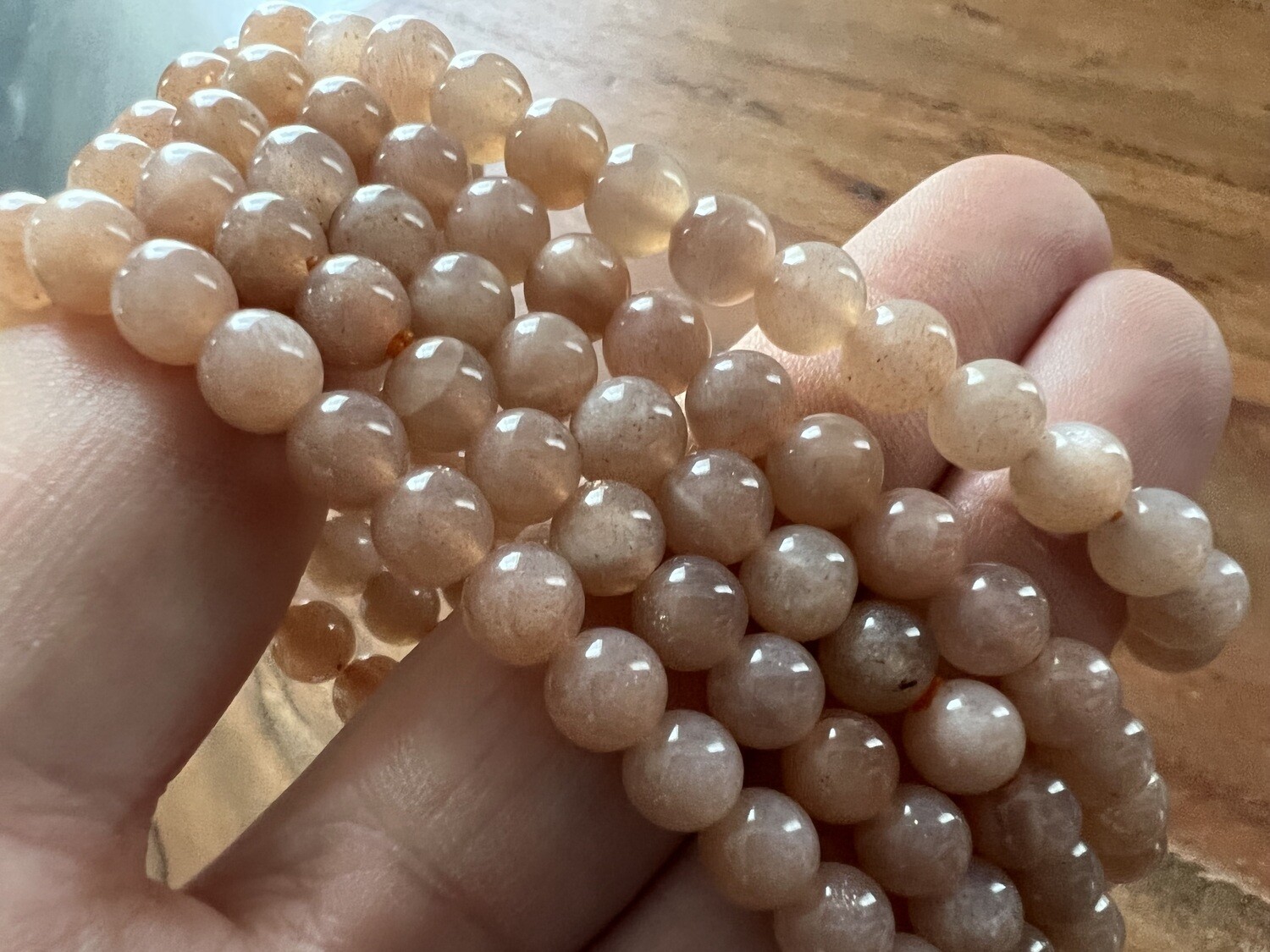 Stone Bracelet - Peach Moonstone