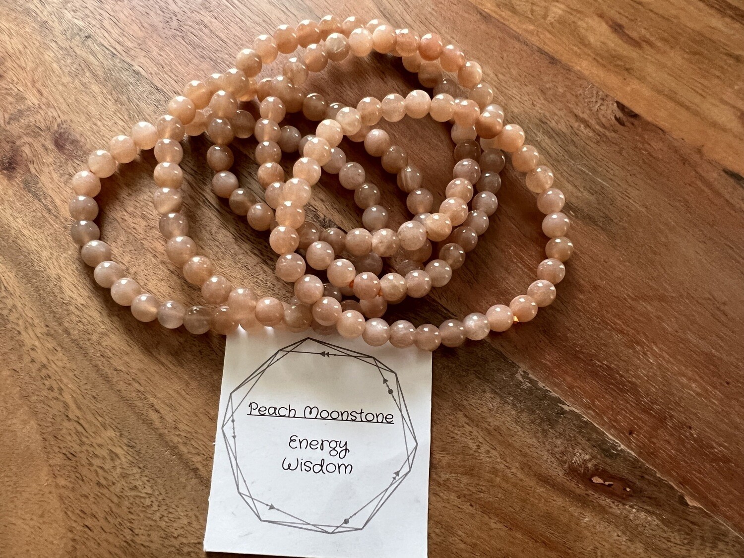 Stone Bracelet - Peach Moonstone
