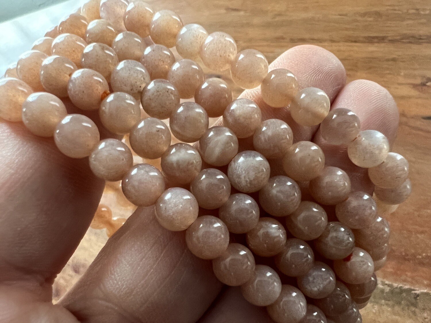Stone Bracelet - Peach Moonstone