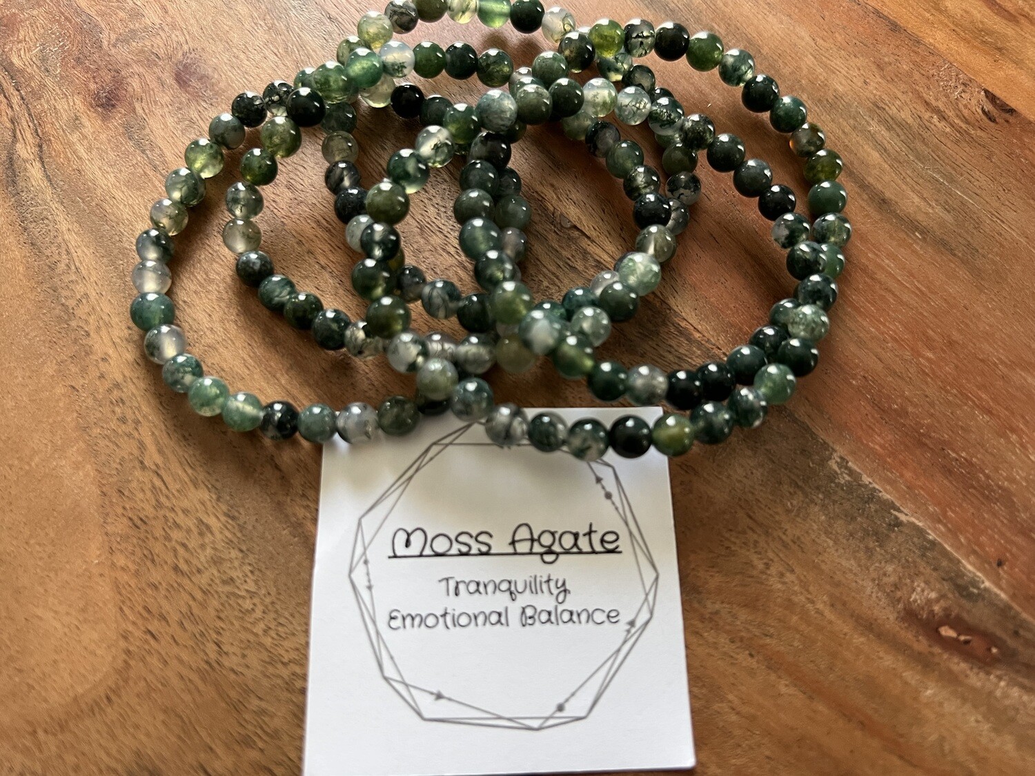 Stone Bracelet - Moss Agate