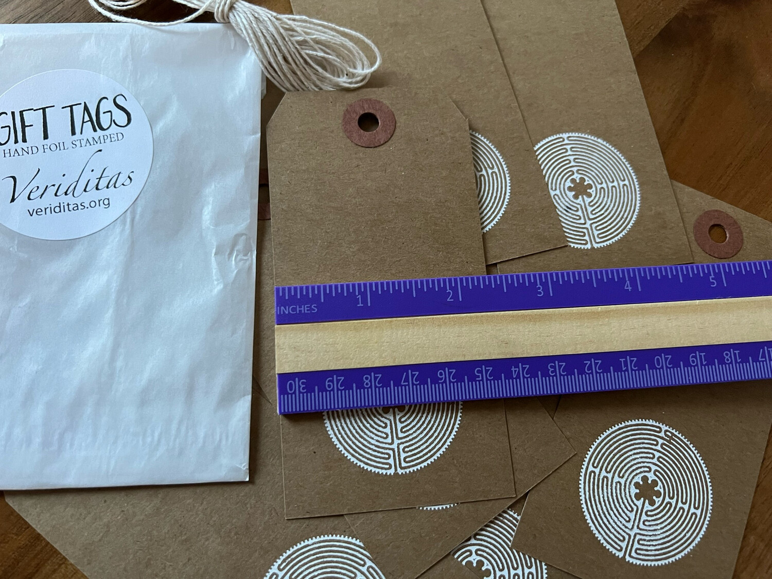 Labyrinth Gift Tags | Set of 10 Tags + Twine