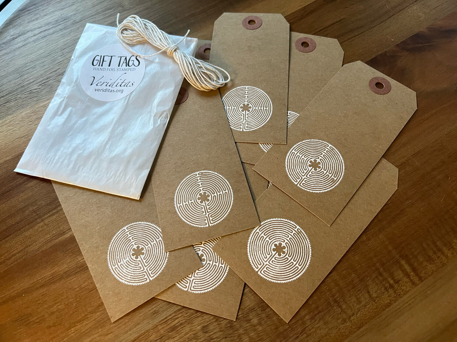 Labyrinth Gift Tags | Set of 10 Tags + Twine