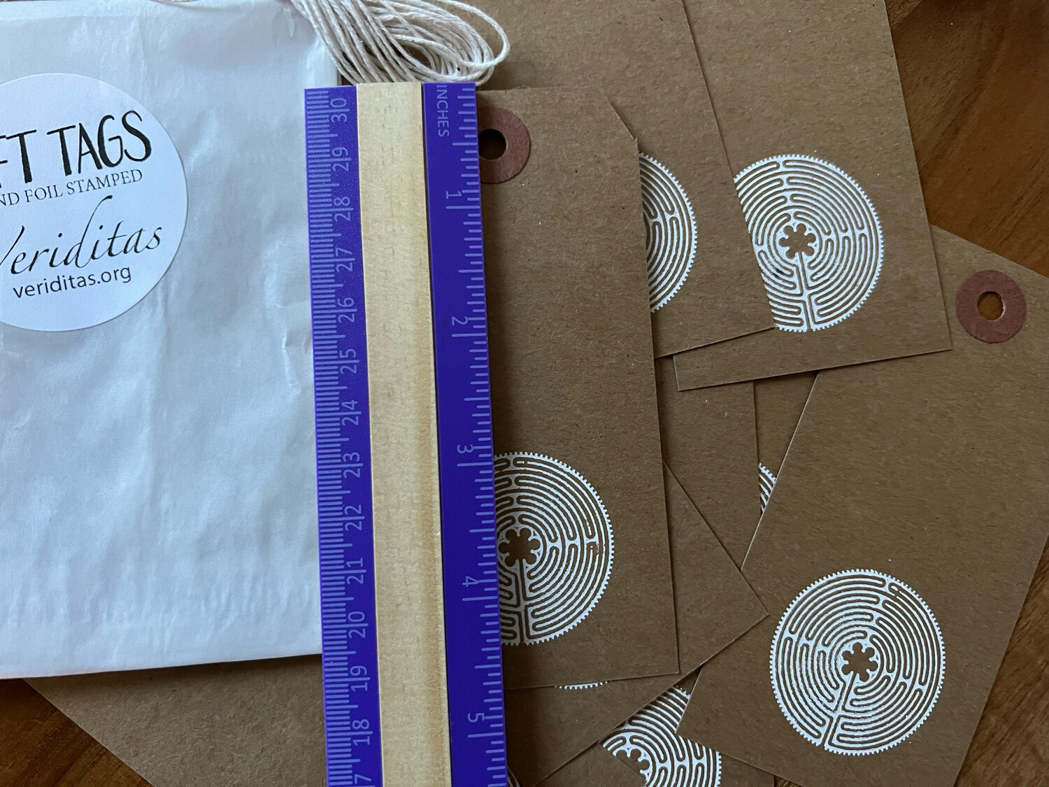 Labyrinth Gift Tags | Set of 10 Tags + Twine