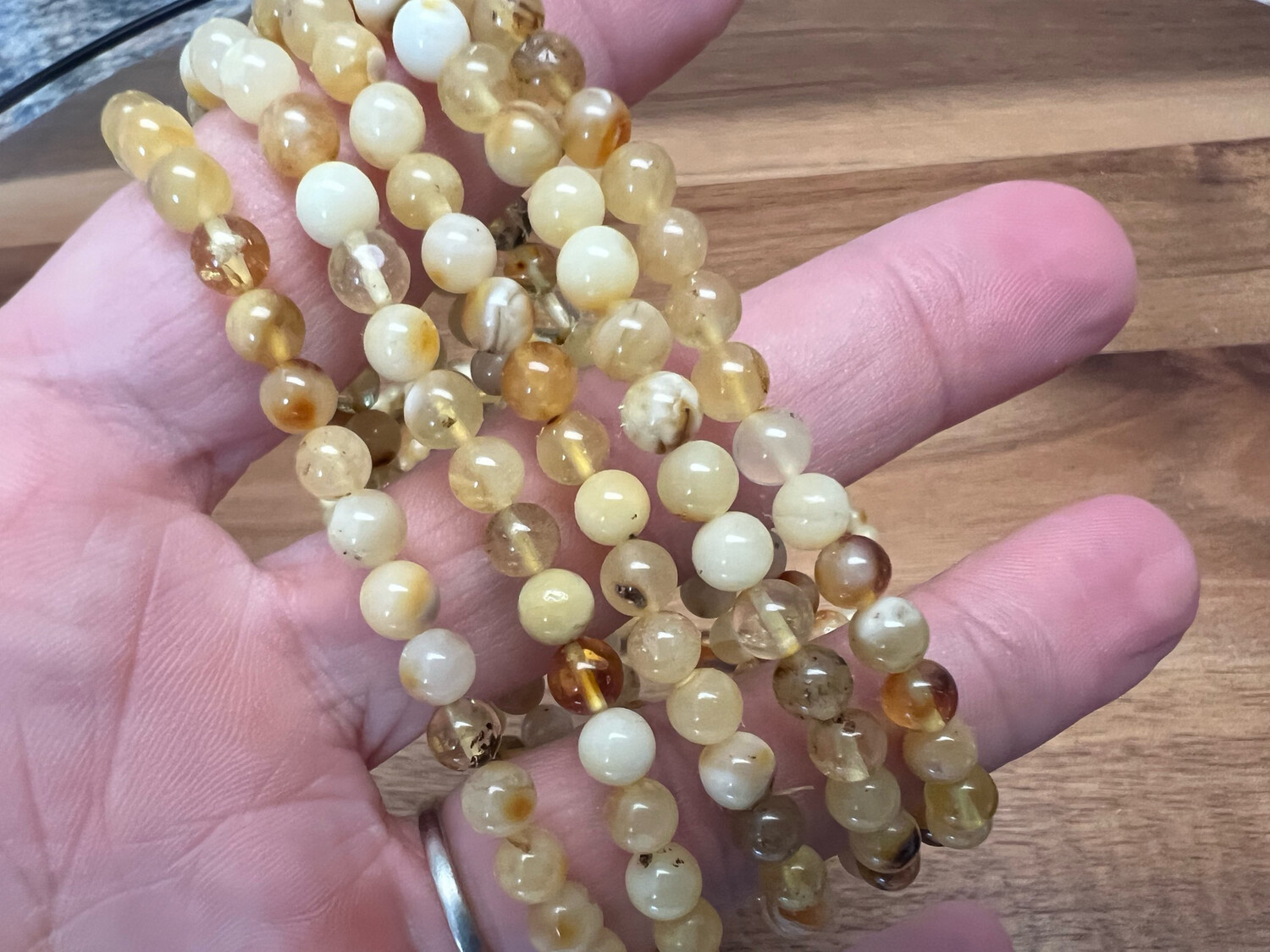 Stone Bracelet - Amber | 4mm