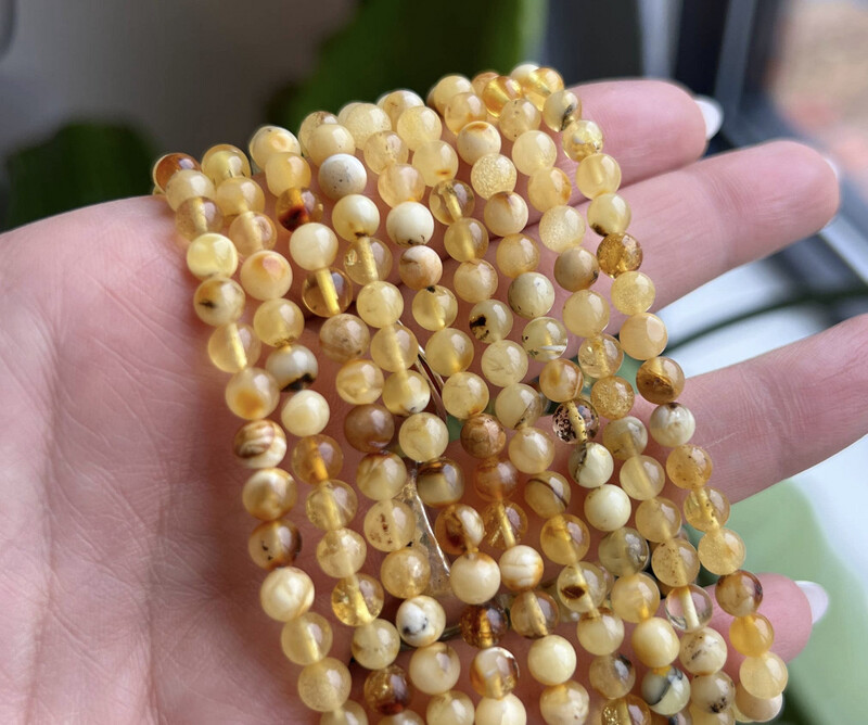 Stone Bracelet - Amber | 4mm