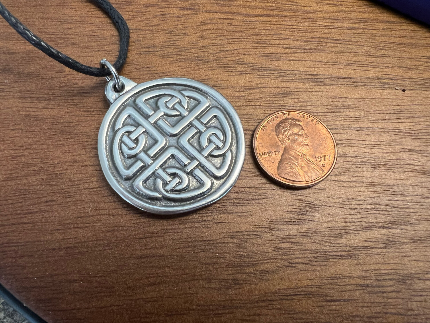 Necklace: Hand Poured Pewter Celtic Harmony Knot