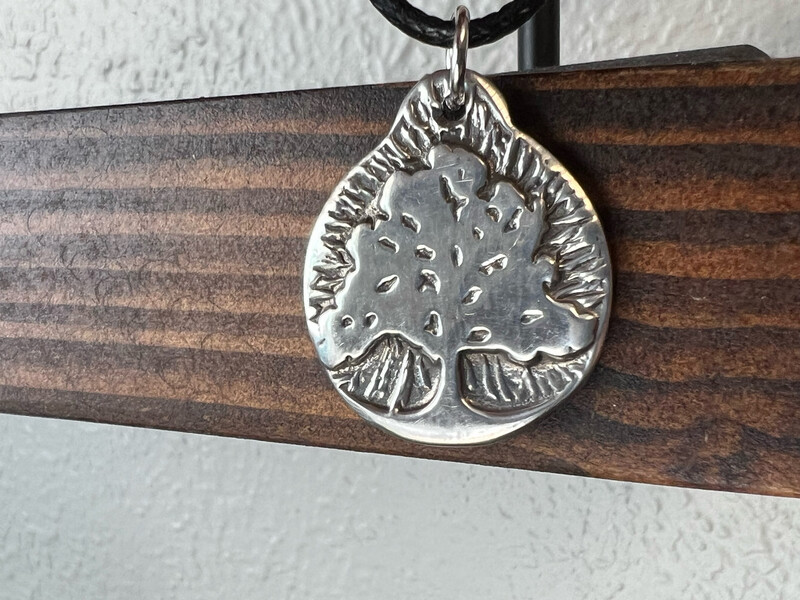 Necklace: Hand Poured Pewter Tree of Life (A Path filled with Awe)