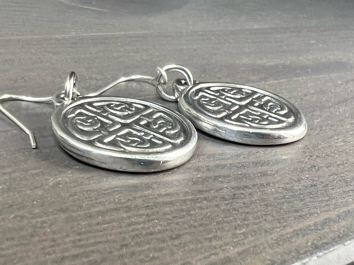 Earrings: Hand Poured Pewter Celtic Harmony Knot
