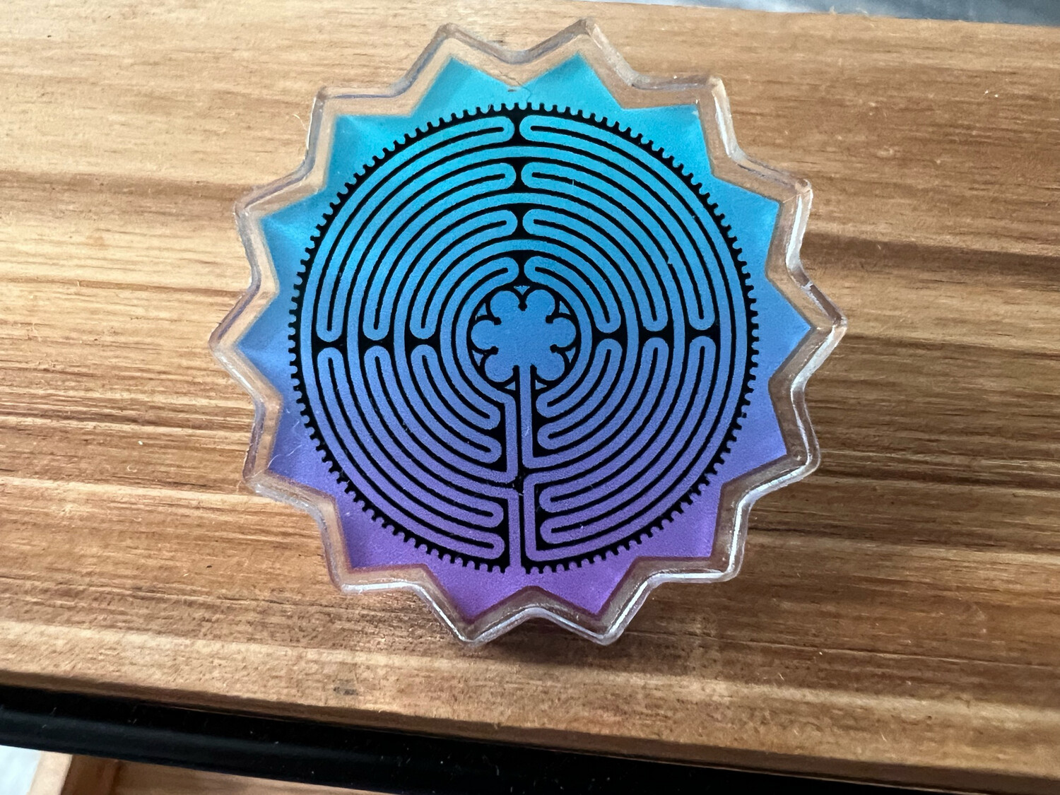 Chartres Labyrinth Acrylic Pin