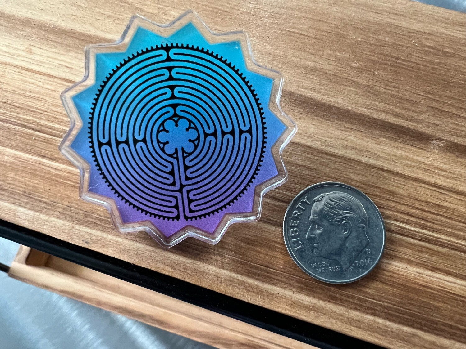 Chartres Labyrinth Acrylic Pin