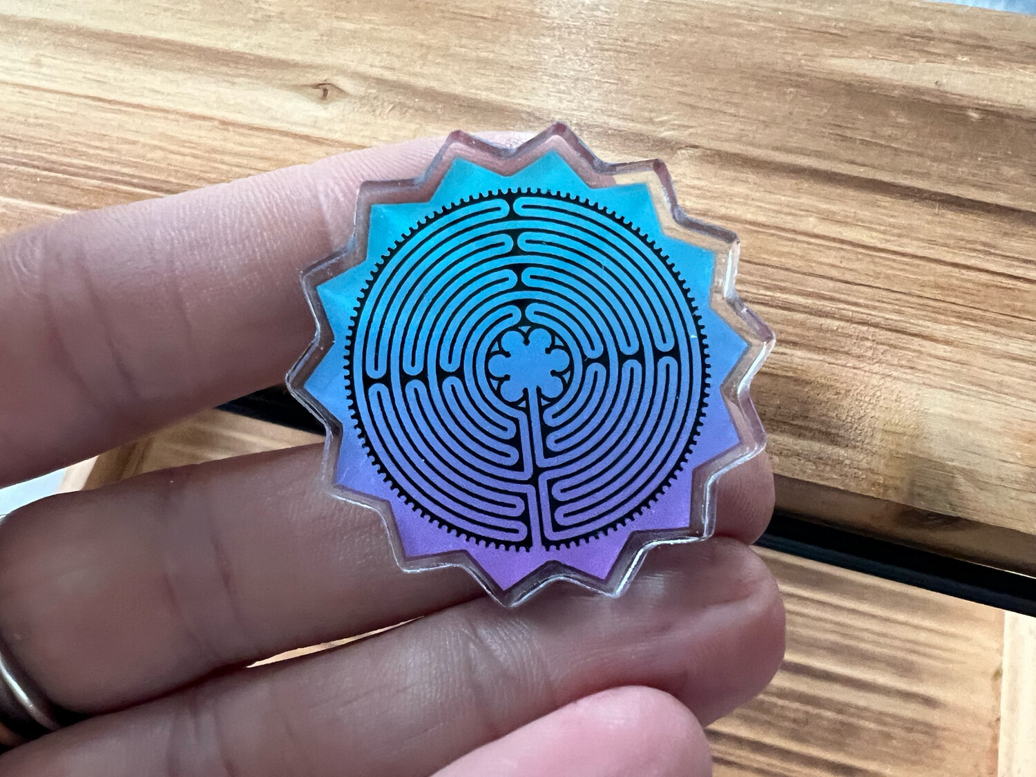 Chartres Labyrinth Acrylic Pin