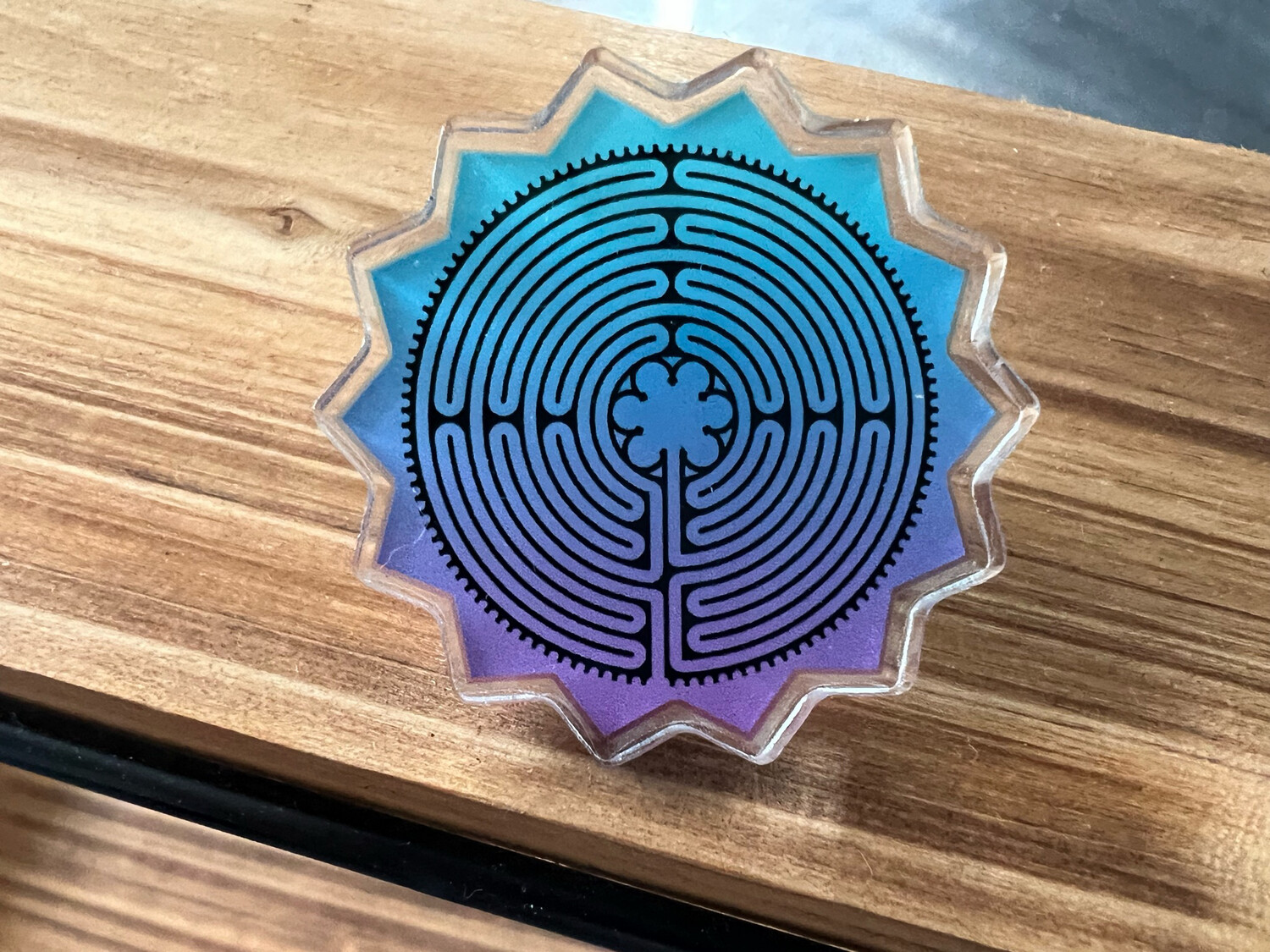 Chartres Labyrinth Acrylic Pin