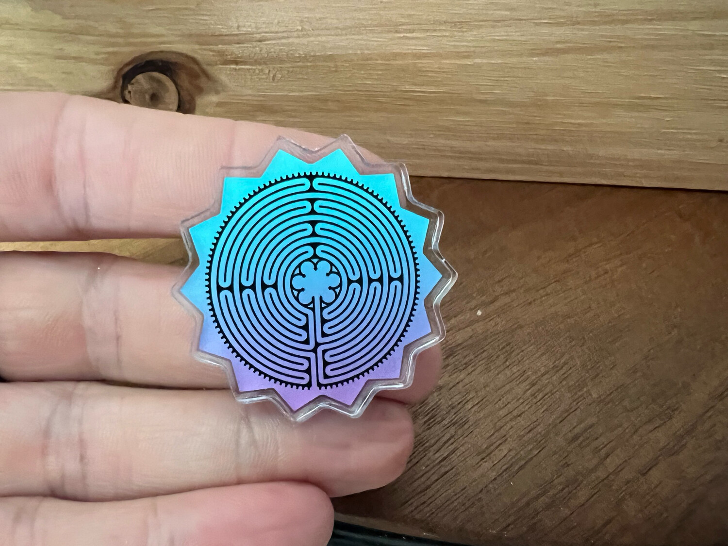 Chartres Labyrinth Acrylic Pin