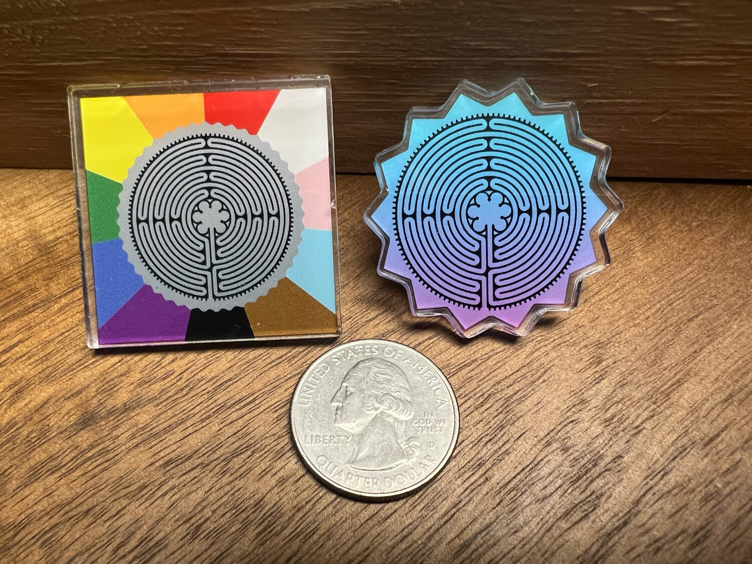 Chartres Labyrinth Acrylic Pin