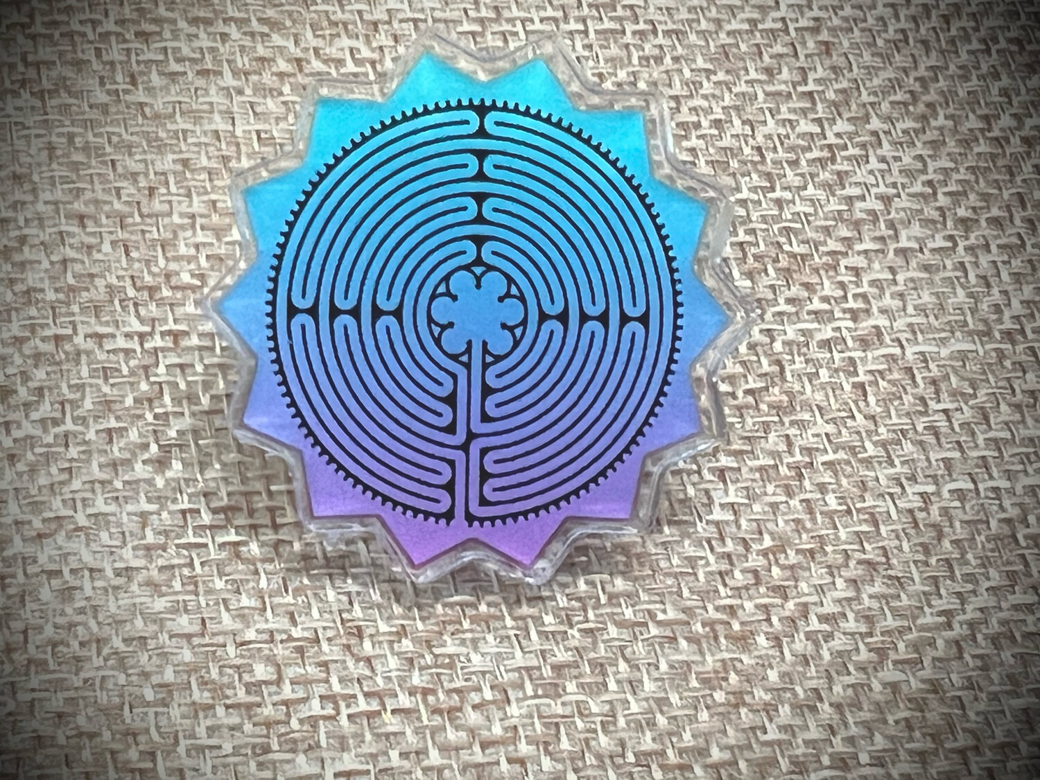Chartres Labyrinth Acrylic Pin