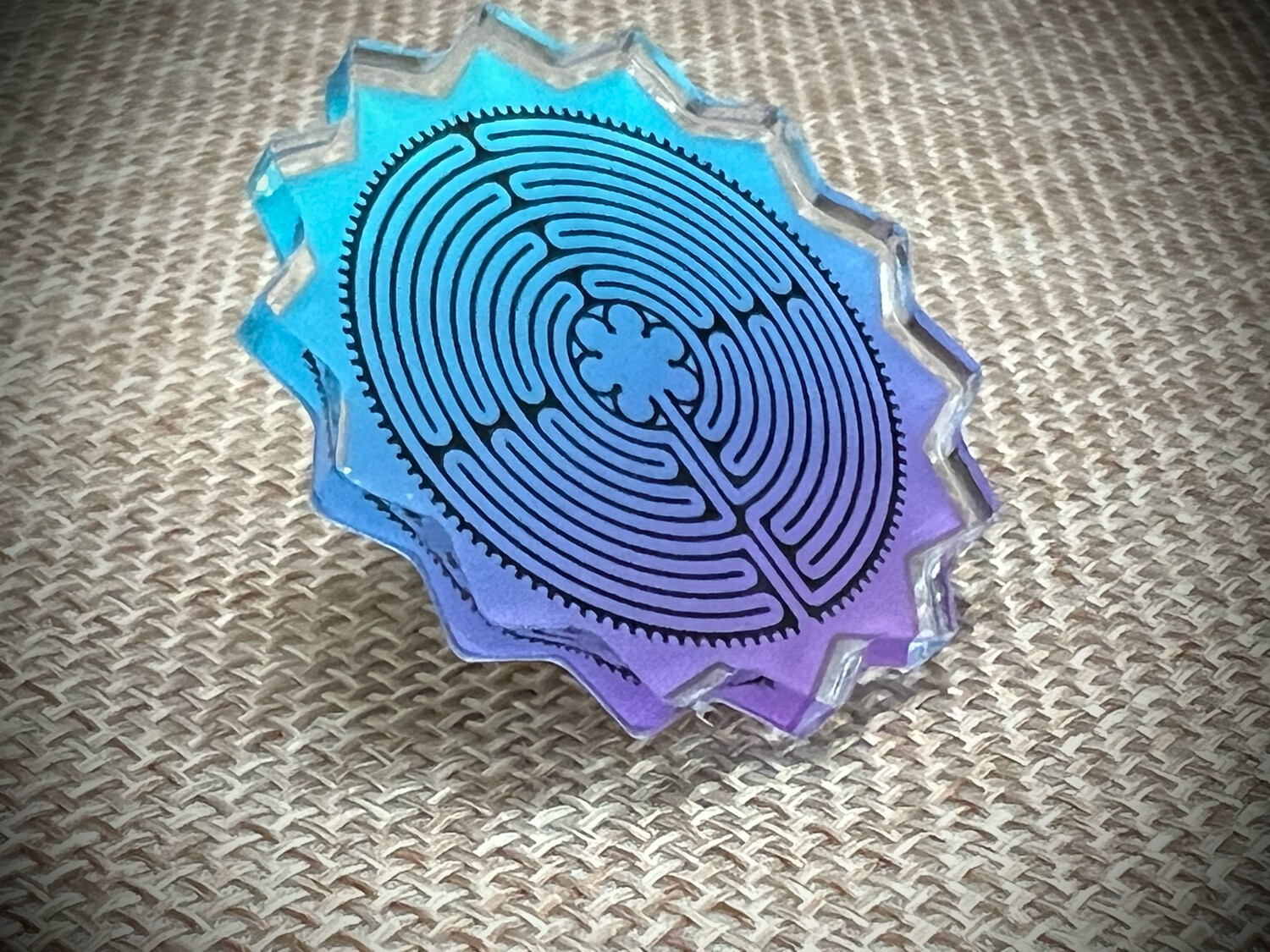 Chartres Labyrinth Acrylic Pin