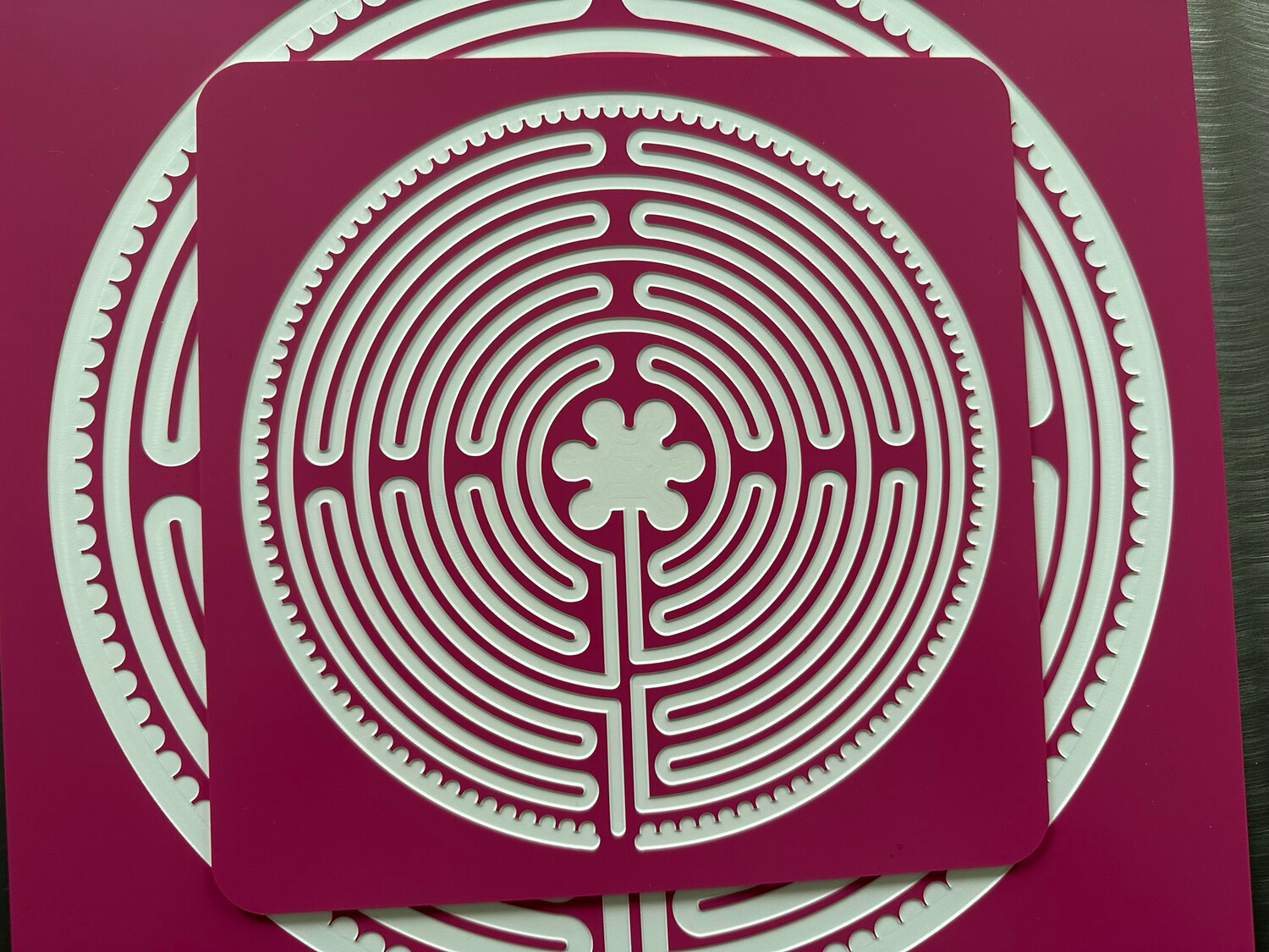 Acrylic Chartres Labyrinth (multiple colors) | 8-inch