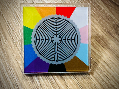 Labyrinth Inclusion Acrylic Pin