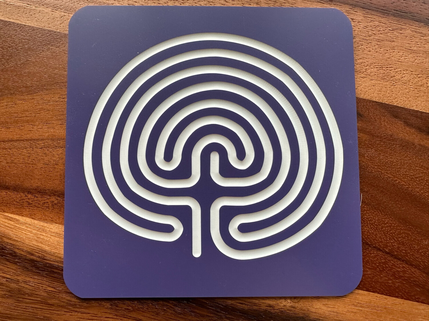 Acrylic Classical Labyrinth -  WHITE PATH | 6-inch
