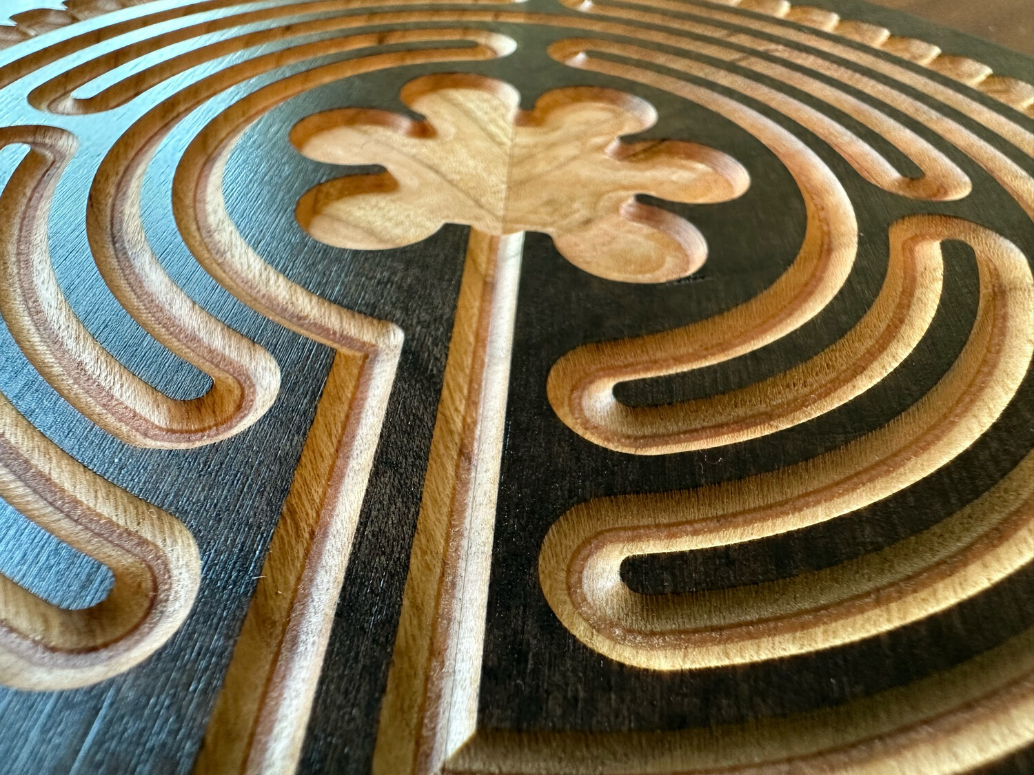 Heart of Chartres Labyrinth (Cherry Wood | Stain) | 7-inch