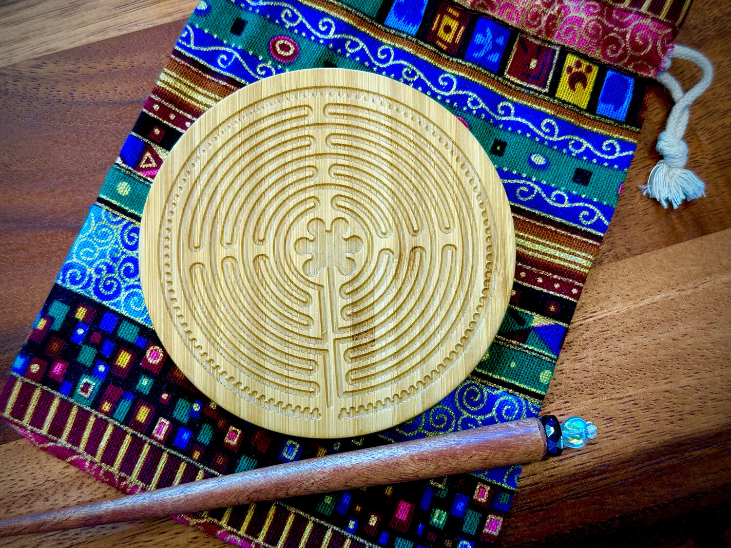 Pocket Handheld Labyrinth (BAMBOO) | 4-inch