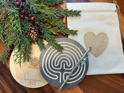 Mini Classical Labyrinth | Maple Wood | 4.5-inch
