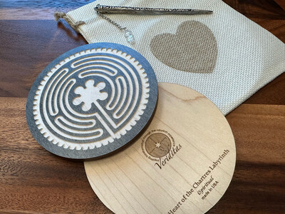 Mini Heart of Chartres Labyrinth | Maple Wood | 4.5-inch