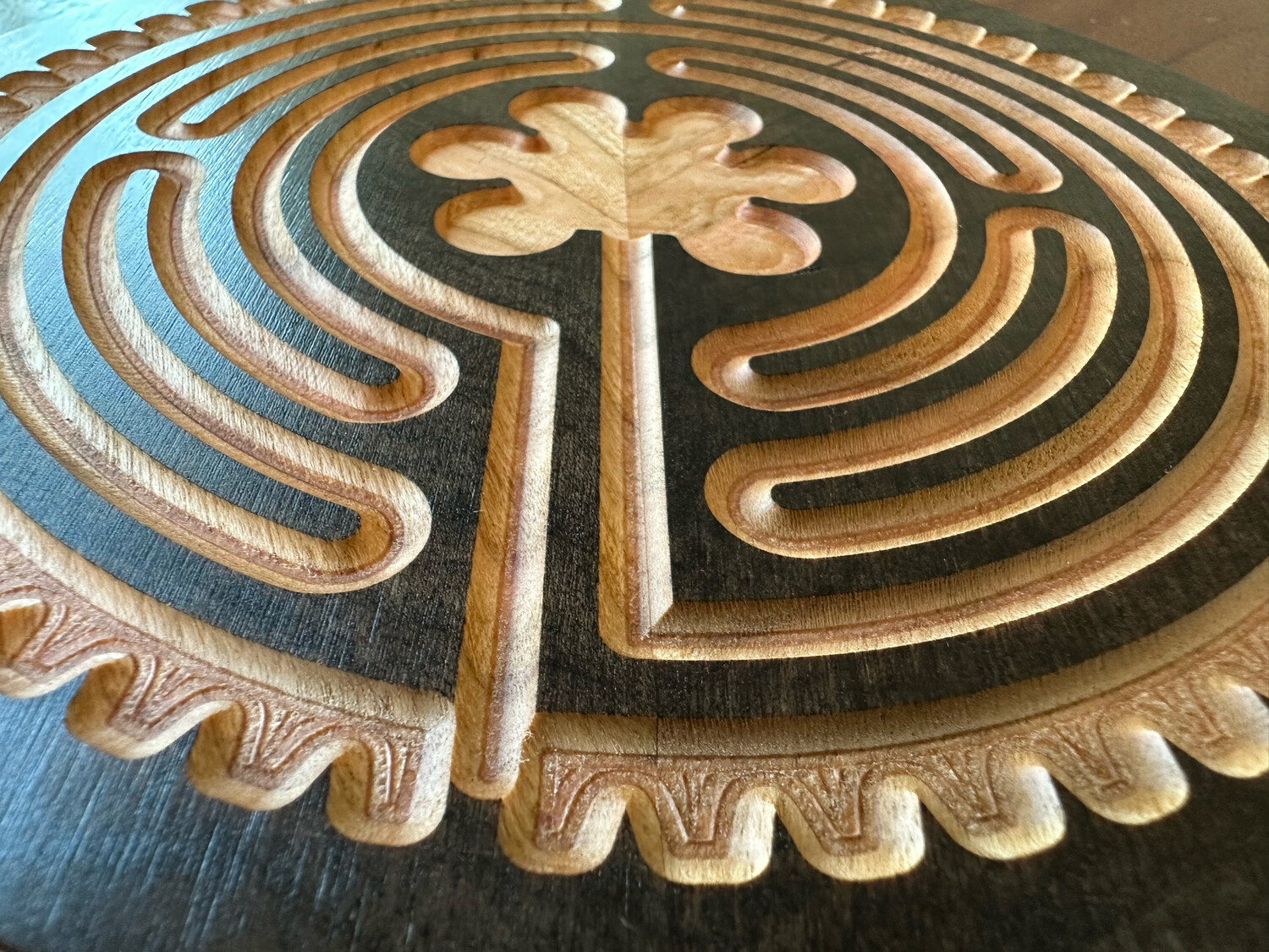 Heart of Chartres Labyrinth (Cherry Wood | Stain) | 7-inch