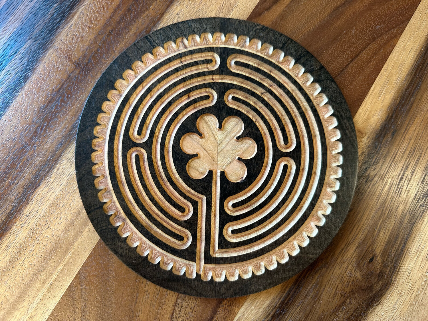 Heart of Chartres Labyrinth (Cherry Wood | Stain) | 7-inch