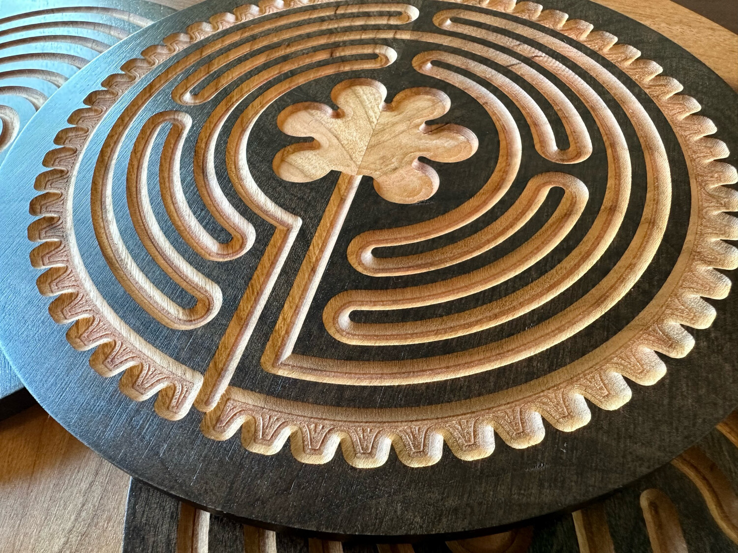 Heart of Chartres Labyrinth (Cherry Wood | Stain) | 7-inch