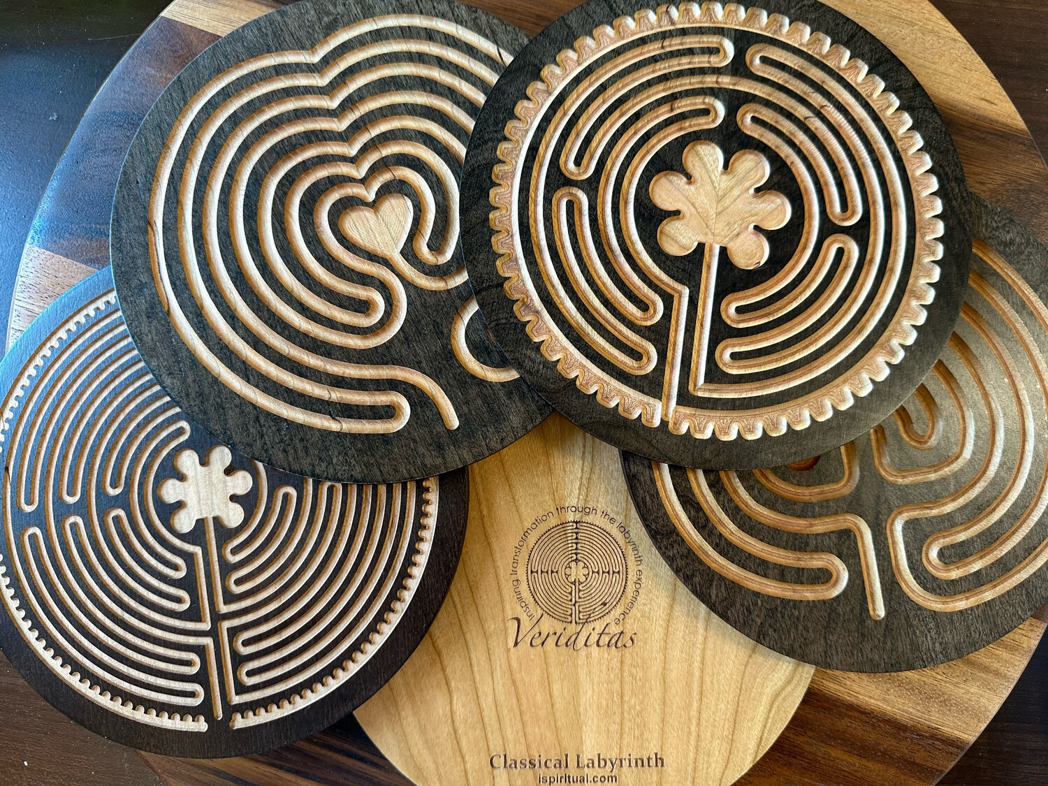 Heart of Chartres Labyrinth (Cherry Wood | Stain) | 7-inch