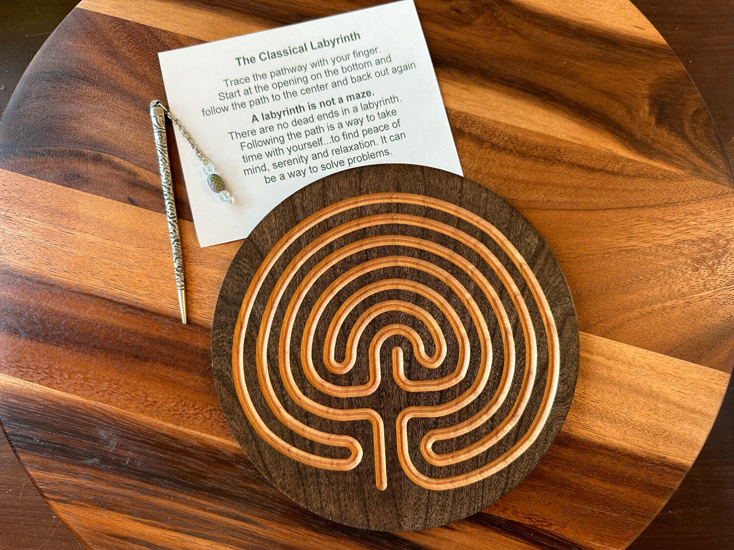 Classical Labyrinth (Cherry Wood | Stain) | 7-inch