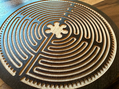 Chartres Labyrinth (Cherry Wood | Stain) | 7-inch