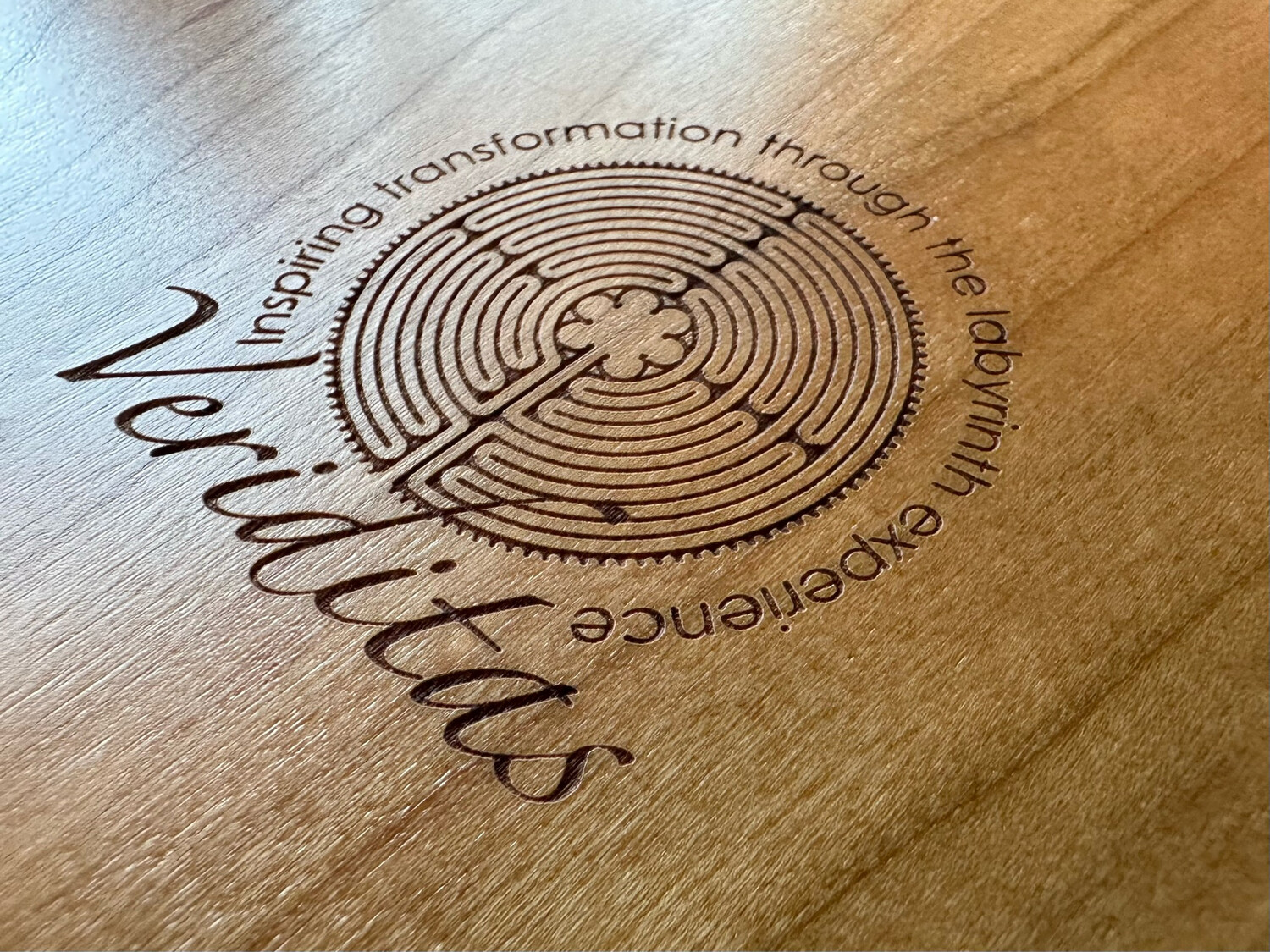 Chartres Labyrinth (Cherry Wood | Stain) | 7-inch
