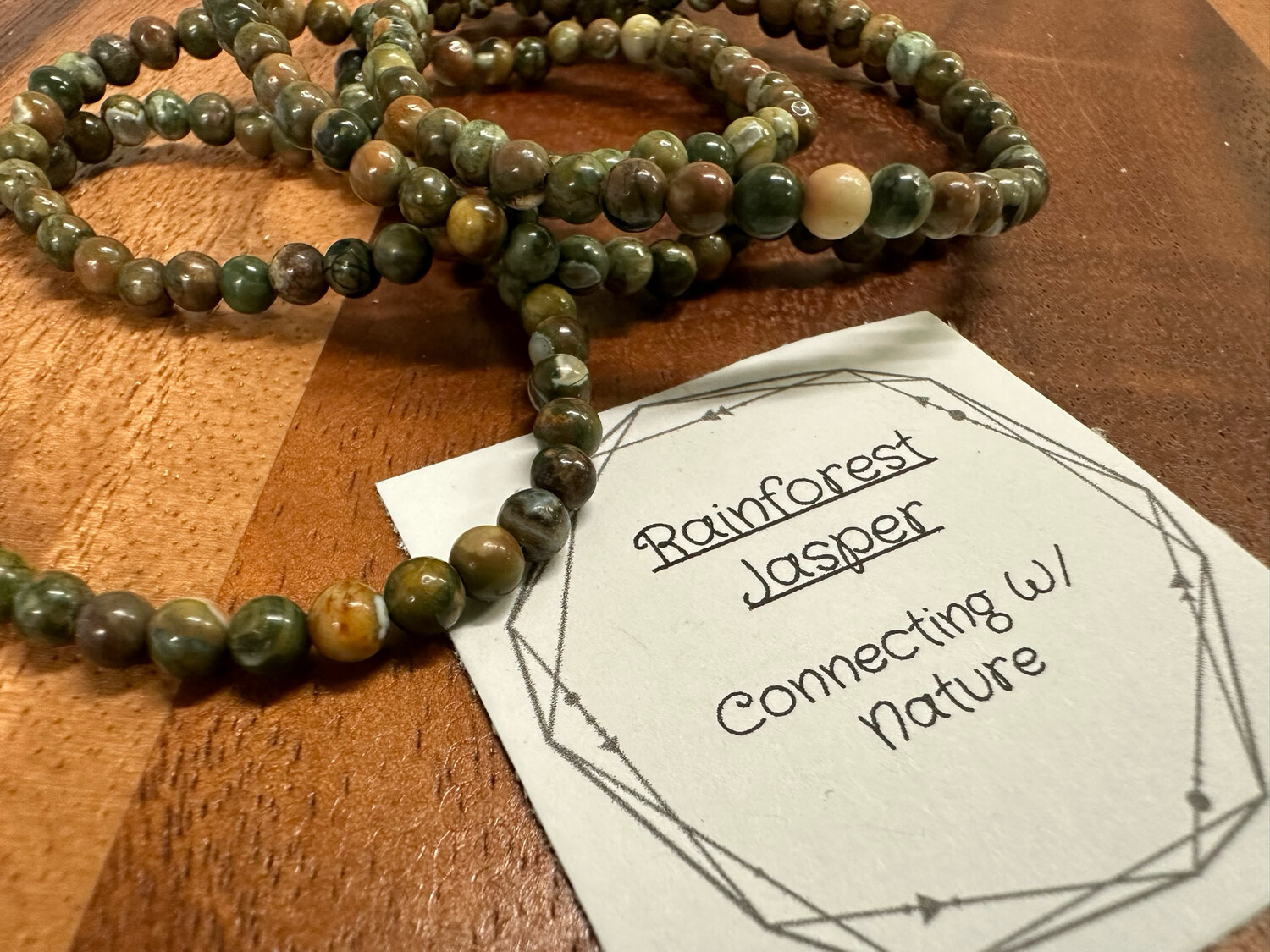 Stone Bracelet - Rainforest Jasper | 4mm